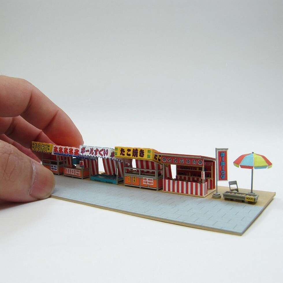 さんけい なつかしのジオラマ S=1/150 露店セットB (MP03-69)