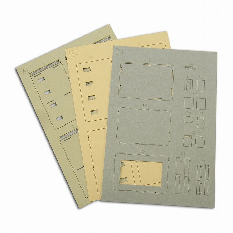 さんけい みにちゅあーと・プチ S=1/220 ビル-3 (MP01-98)