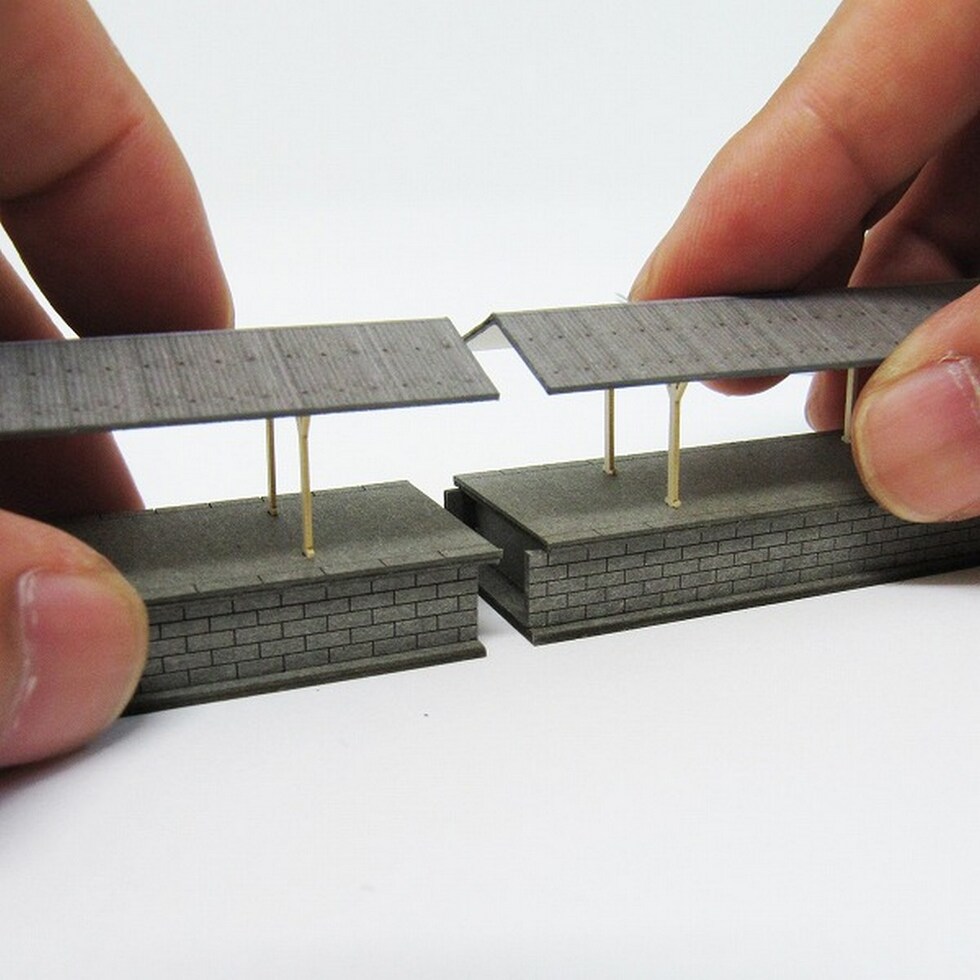 さんけい みにちゅあーと・プチ S=1/220 ホーム-4延長 (MP01-102)