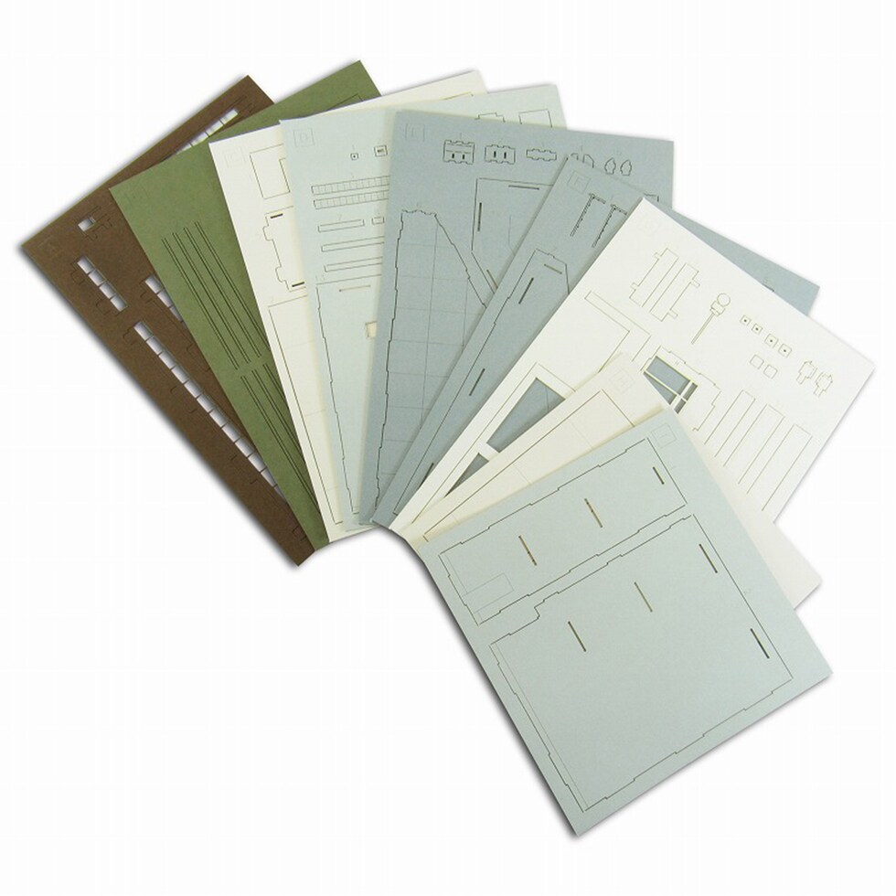 さんけい なつかしのジオラマ S=1/150 鋭角ビルＡ (MP03-84)