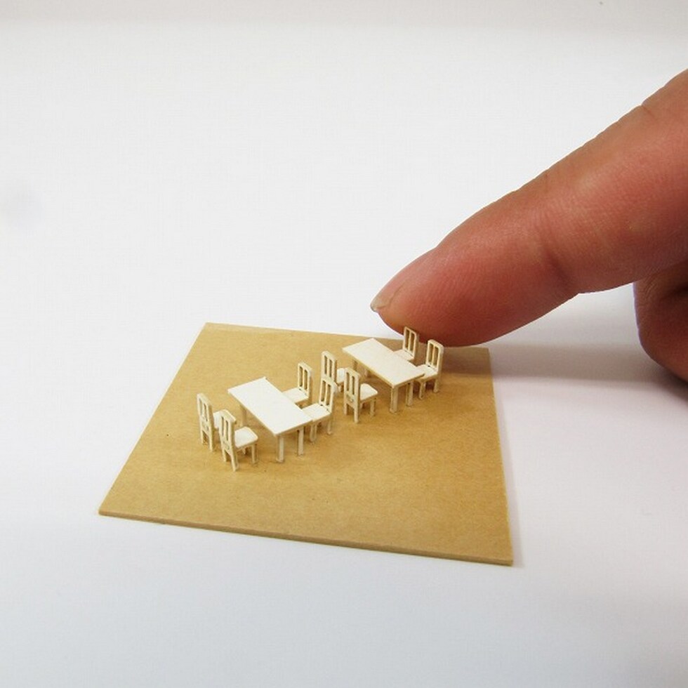 さんけい ジオラマ オプション S=1/150 テーブル＆イスA (MP04-82)