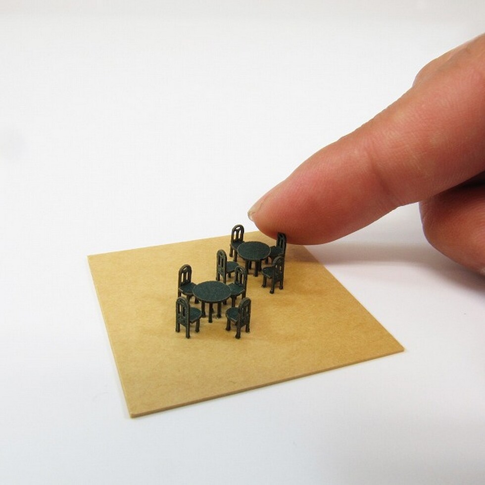 さんけい ジオラマ オプション S=1/150 テーブル＆イスB (MP04-83)