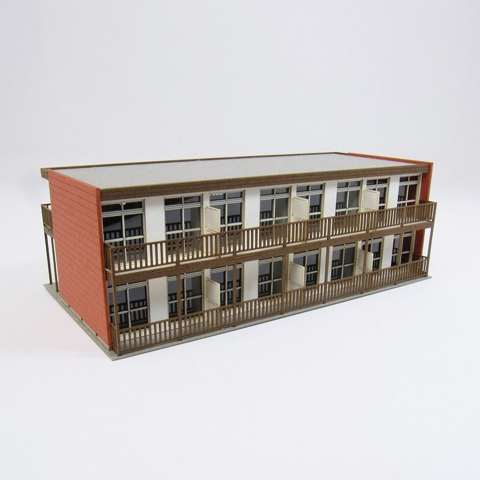 さんけい なつかしのジオラマシリーズS=1/150 アパートC (MP03-88)