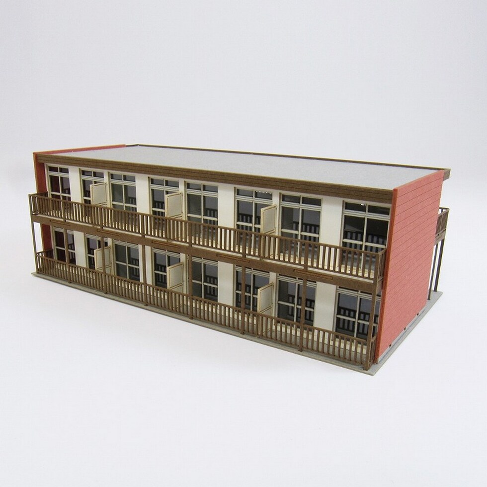 さんけい なつかしのジオラマシリーズS=1/150 アパートC (MP03-88)