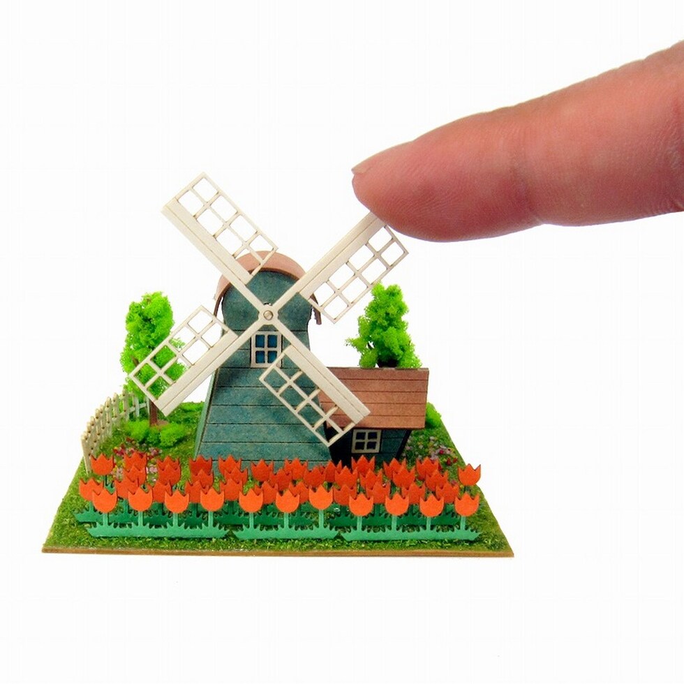 さんけい みにちゅあーとミニ チューリップと風車 (MP05-02)