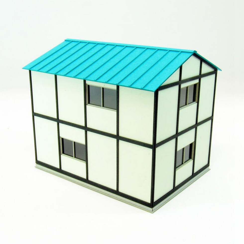 さんけい 情景 S=1/87・80 プレハブ小屋-1 (MK05-50)