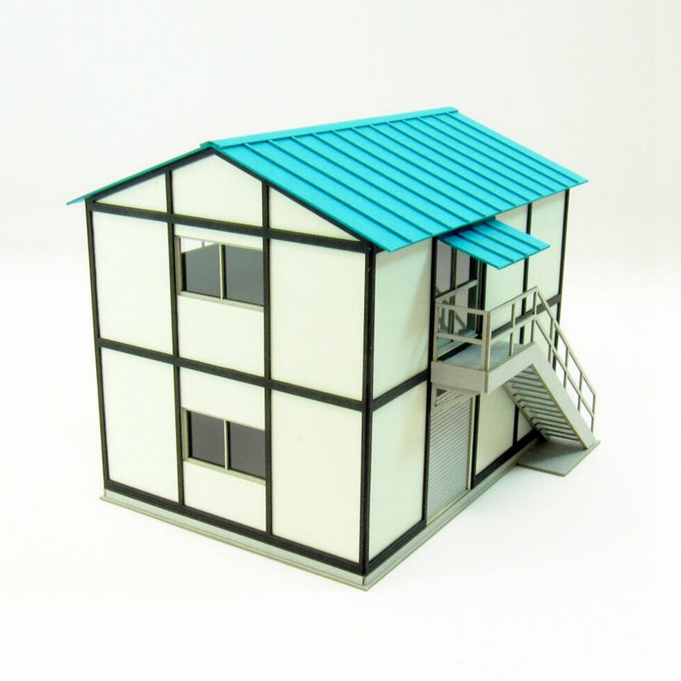 さんけい 情景 S=1/87・80 プレハブ小屋-1 (MK05-50)