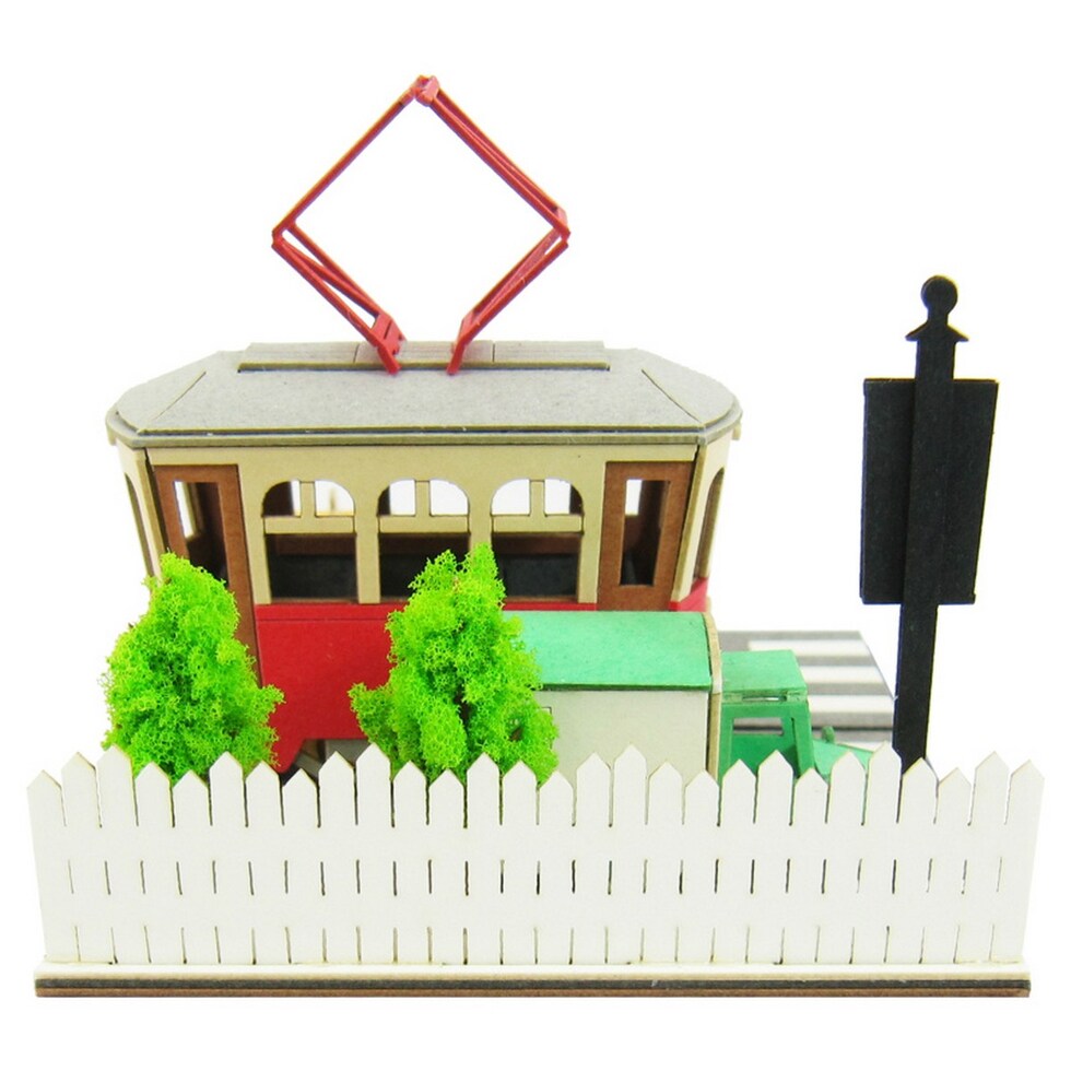 さんけい みにちゅあーとミニ トラムと自動車 (MP05-15)