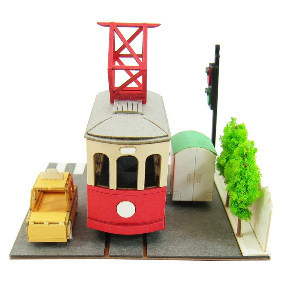 さんけい みにちゅあーとミニ トラムと自動車 (MP05-15)