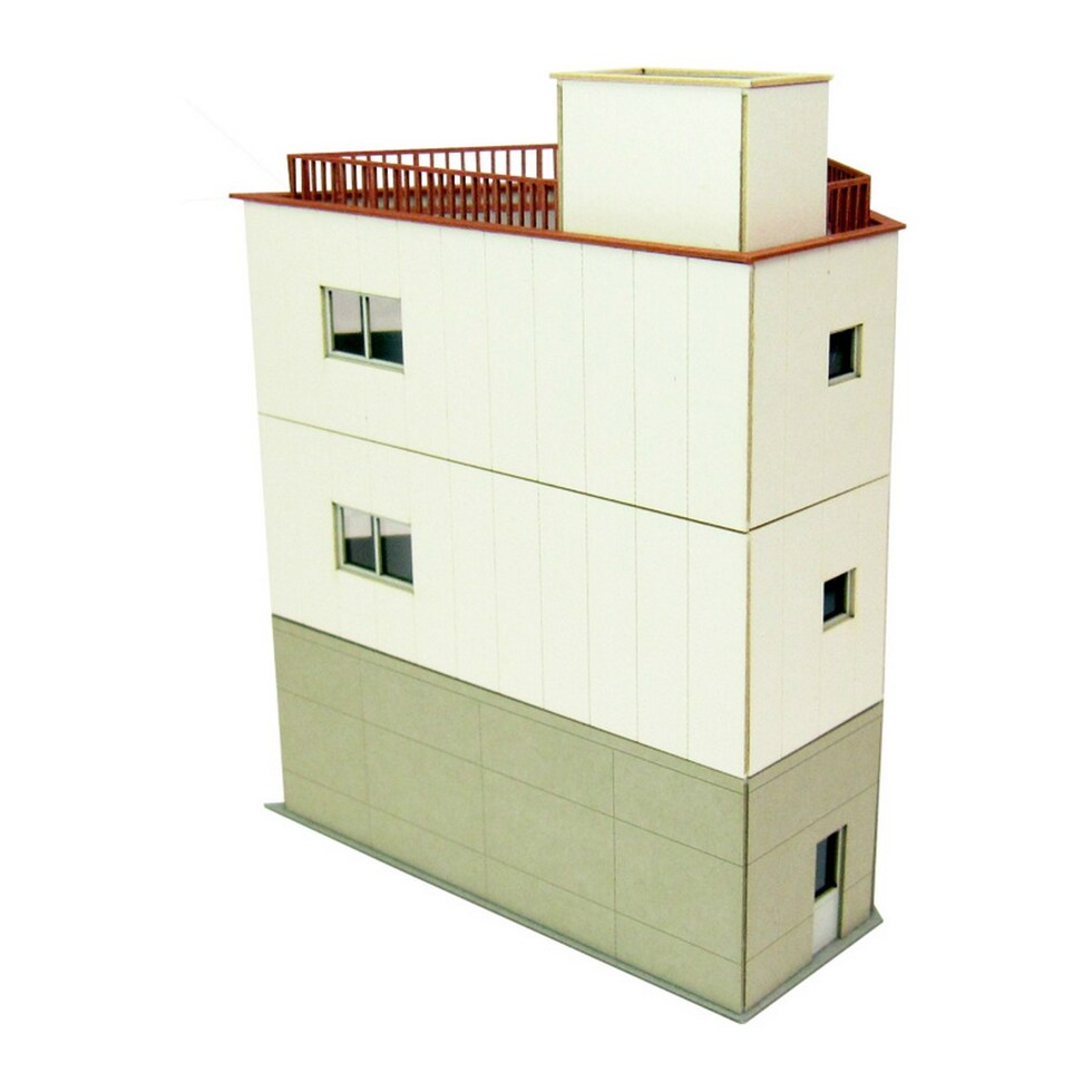 さんけい なつかしのジオラマシリーズS=1/150 鋭角ビルB (MP03-98)