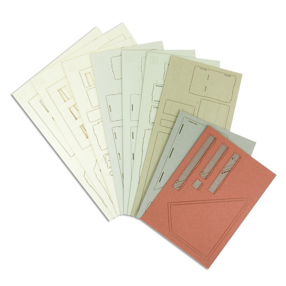 さんけい なつかしのジオラマシリーズS=1/150 鋭角ビルB (MP03-98)