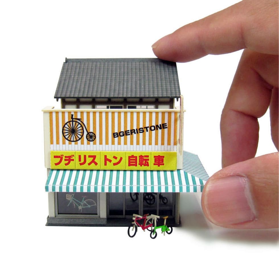 さんけい なつかしのジオラマ S=1/150 自転車屋 (MP03-101)