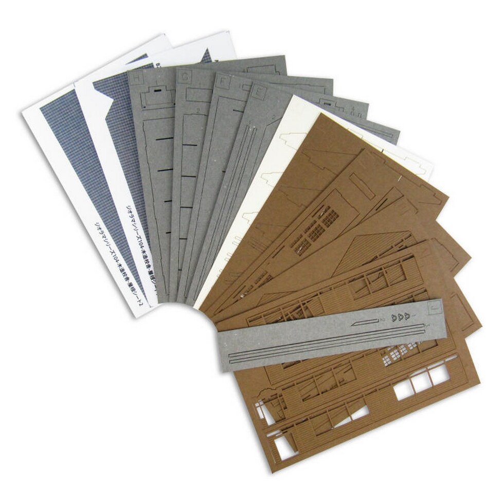 さんけい なつかしのジオラマ S=1/150 木造校舎 (MP03-104)