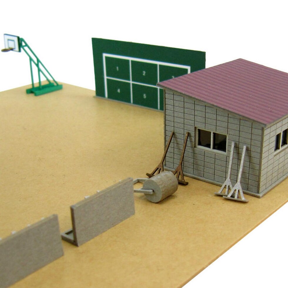 さんけい なつかしのジオラマ S=1/150 校庭設備 (MP03-105)