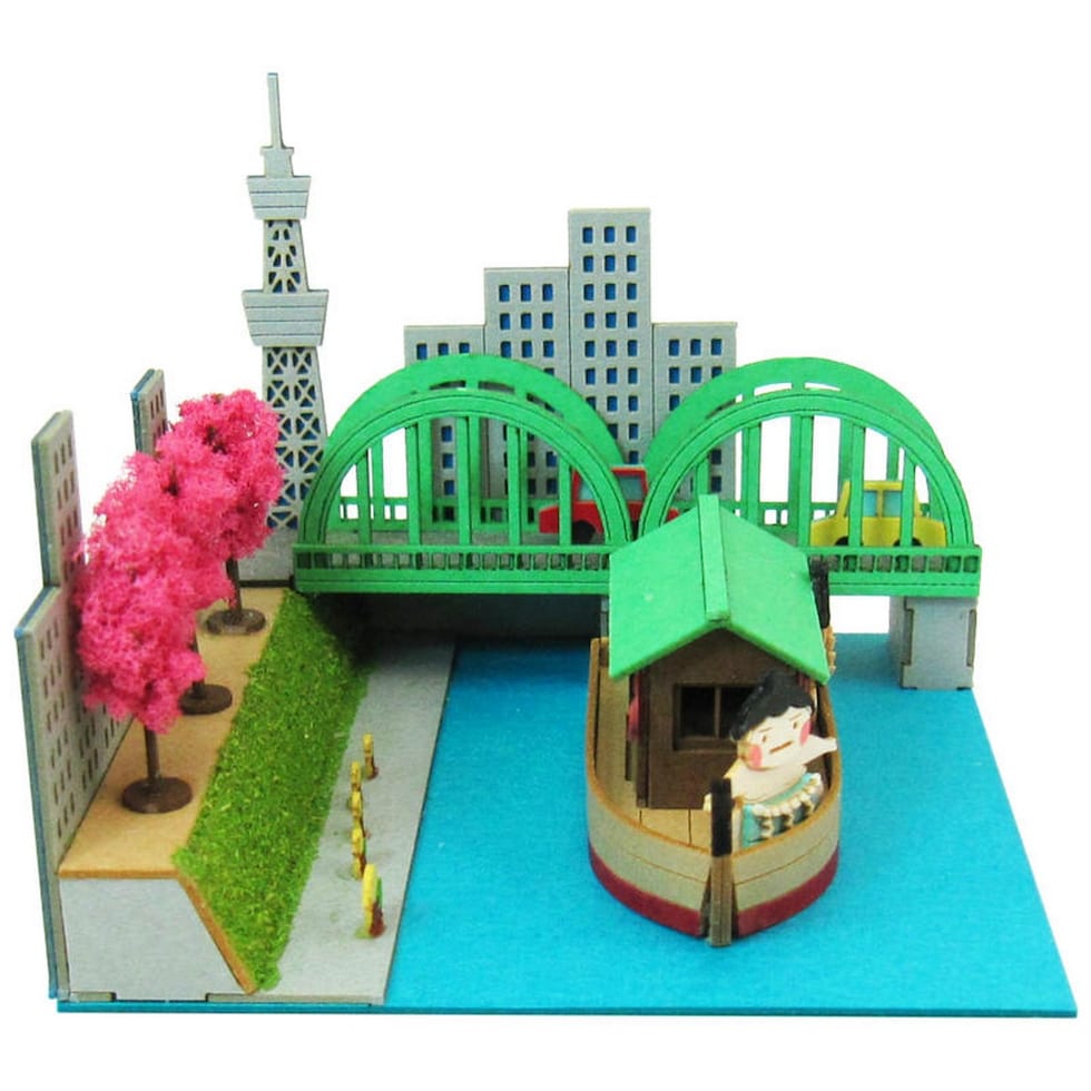 さんけい みにちゅあーとミニ お相撲さんと屋形船 (MP05-20)