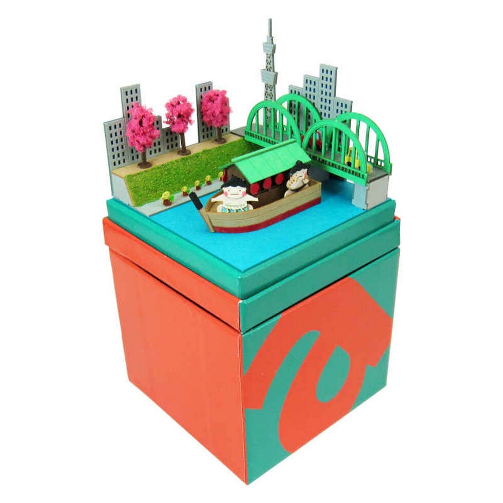 さんけい みにちゅあーとミニ お相撲さんと屋形船 (MP05-20)