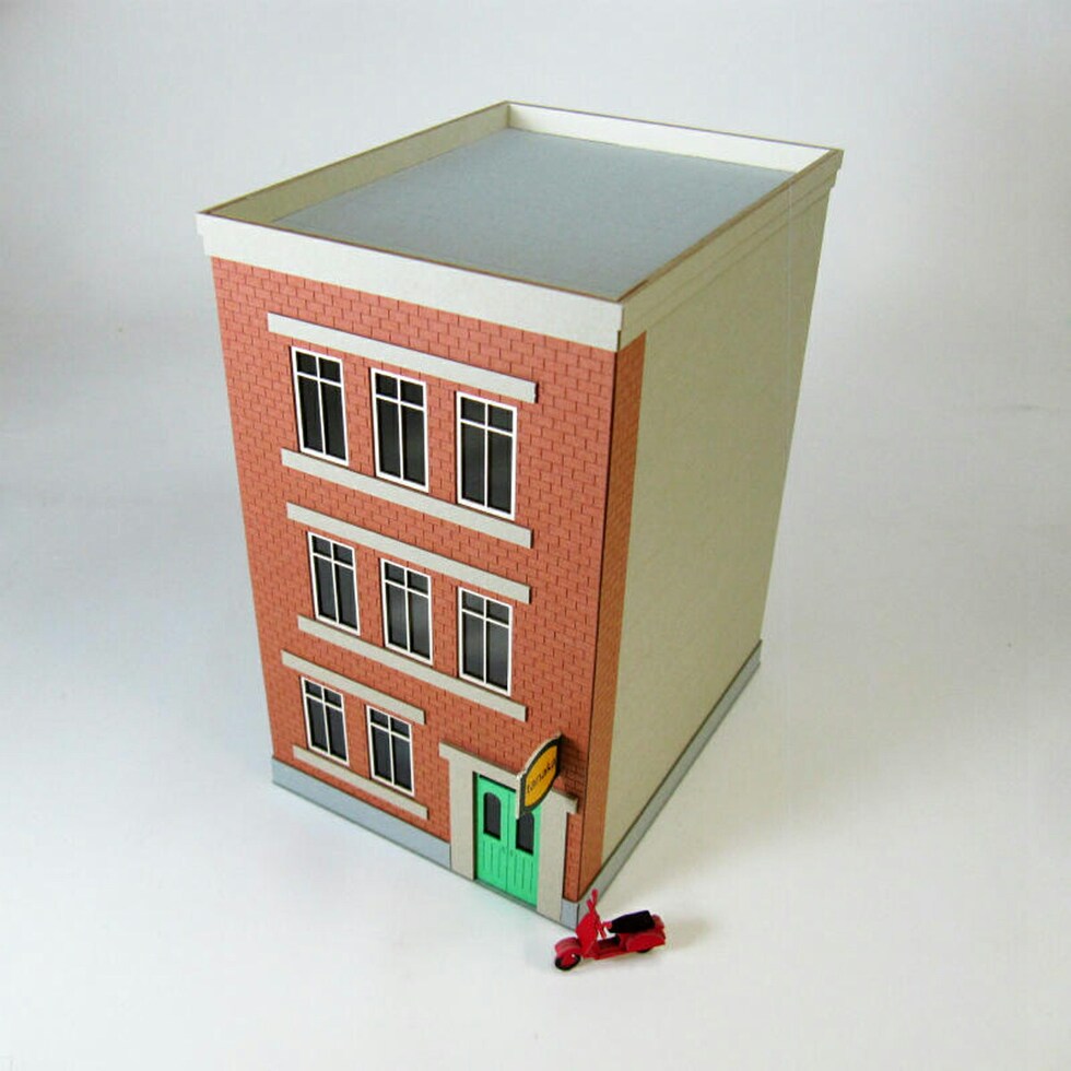 さんけい 情景 S=1/87・80 ビル-5 (MK05-55)