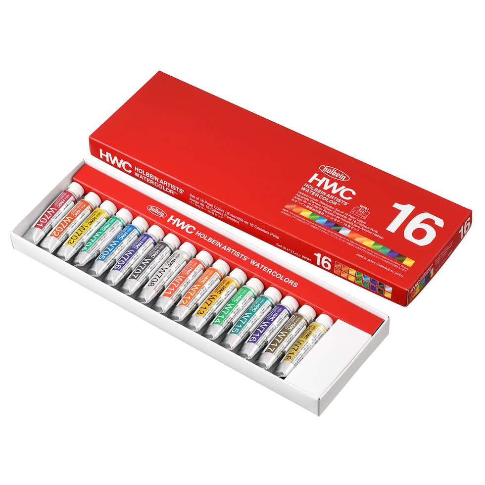 ホルベイン 透明水彩絵具 パールカラーズ 5ml パールカラー16色セット W791 絵の具 えのぐ パール 光沢 holbein 画材 美術 アート 水性 ネコポス可