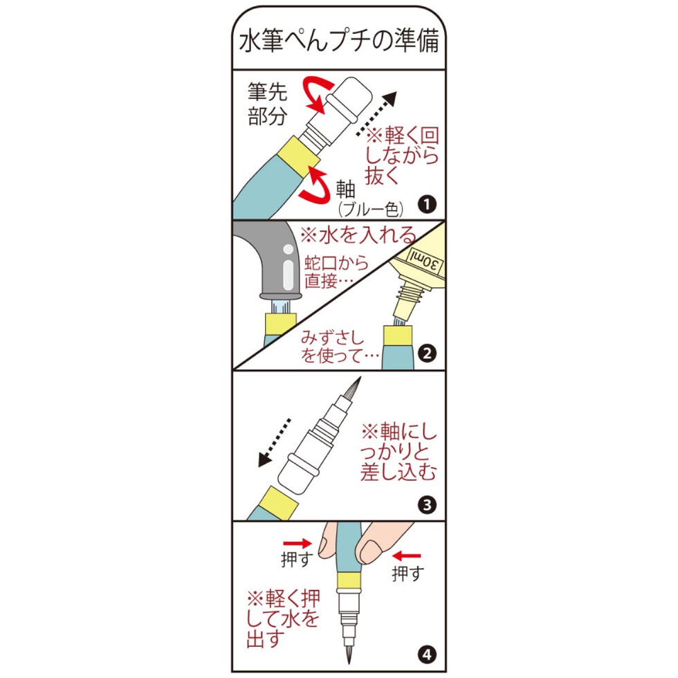 呉竹 フィス水筆ぺん petitセット セリース (KG205-80)