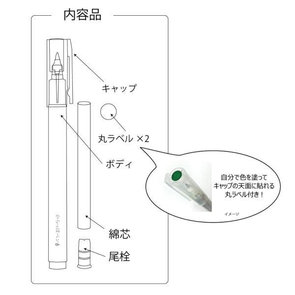 呉竹 からっぽペン ほそふで芯 (ECF160-402)