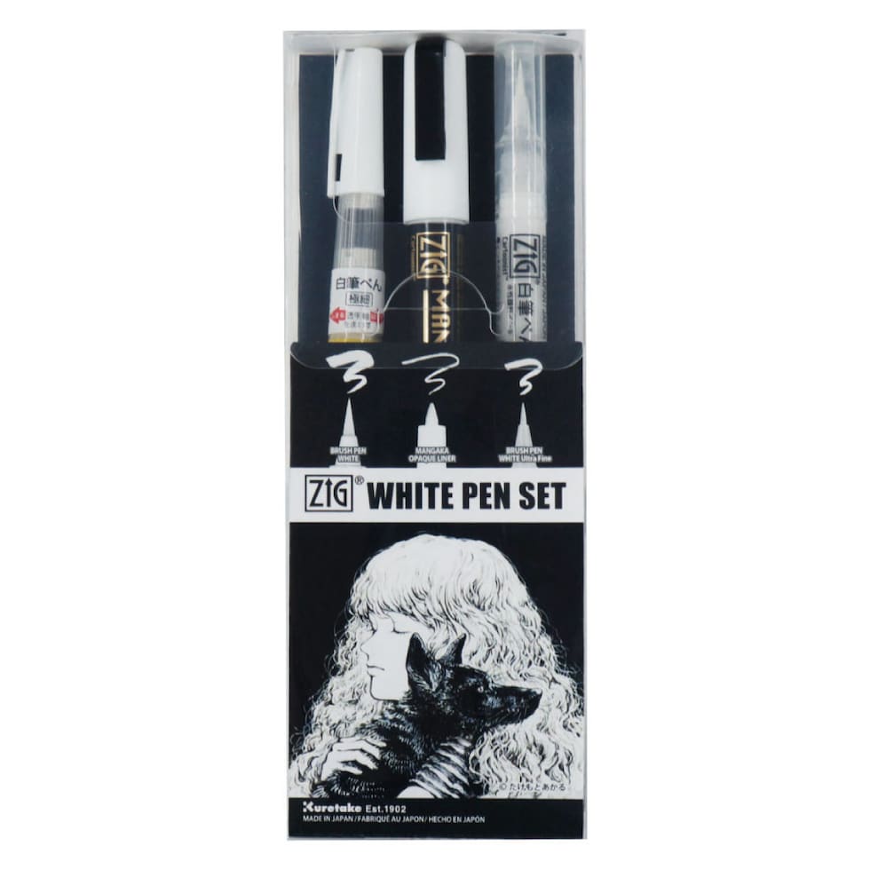 ZIG WHITE PEN SET／3本セット (IKTB-24/3V)