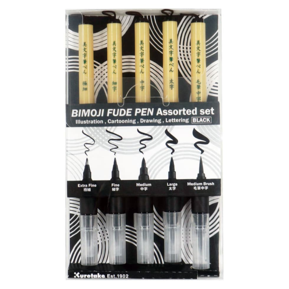 BIMOJI FUDE PEN Assorted set／ 5本セット (XT/5V2)