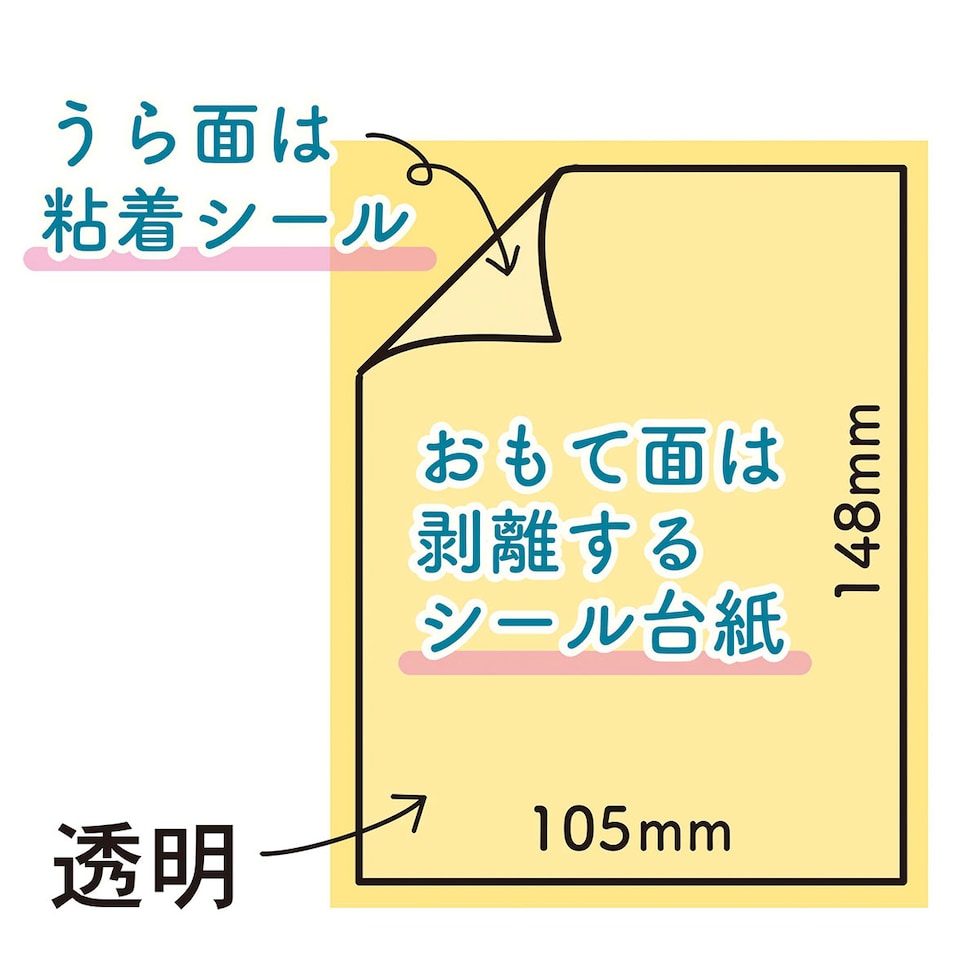 パジコ PADICO 貼れる!どこでもシール台紙 105×148mm 3枚入り(403464) シール シールキット 推し活 手作り ハンドメイド ネコポス可
