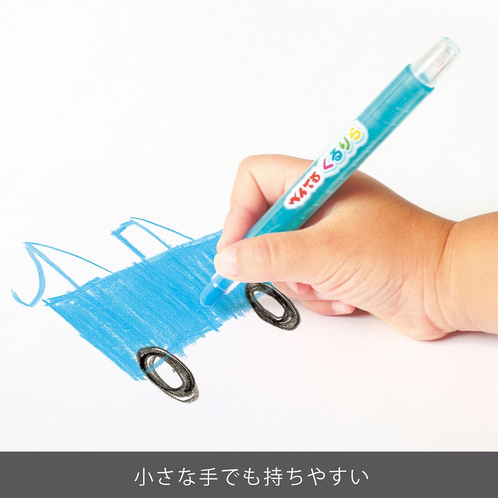 ぺんてる くるりら くりだし色鉛筆 8色セット (GTW-8) クレヨンタッチ ネコポス可