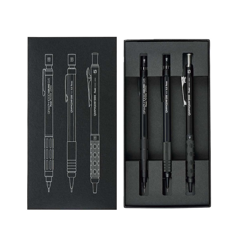 ぺんてる 製図用シャープペンシル 60周年 (数量限定) 3本セット (PGANAST)