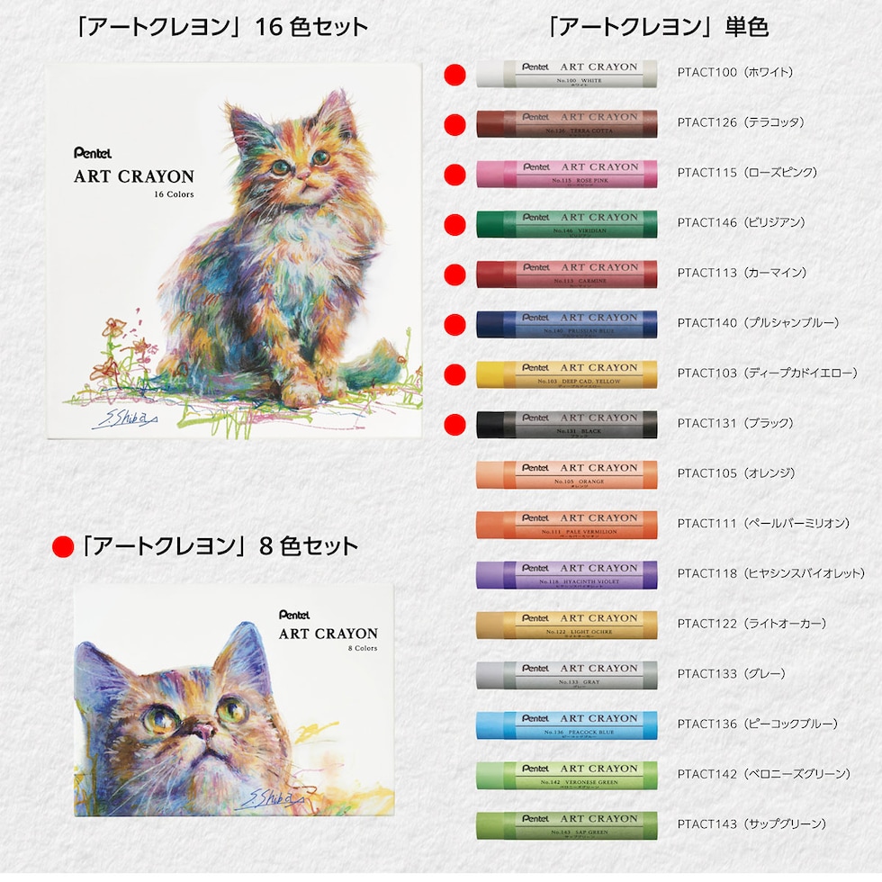 ぺんてる アートクレヨン スケッチブックセット 8色 【限定品】 (PTAC-8ST1)