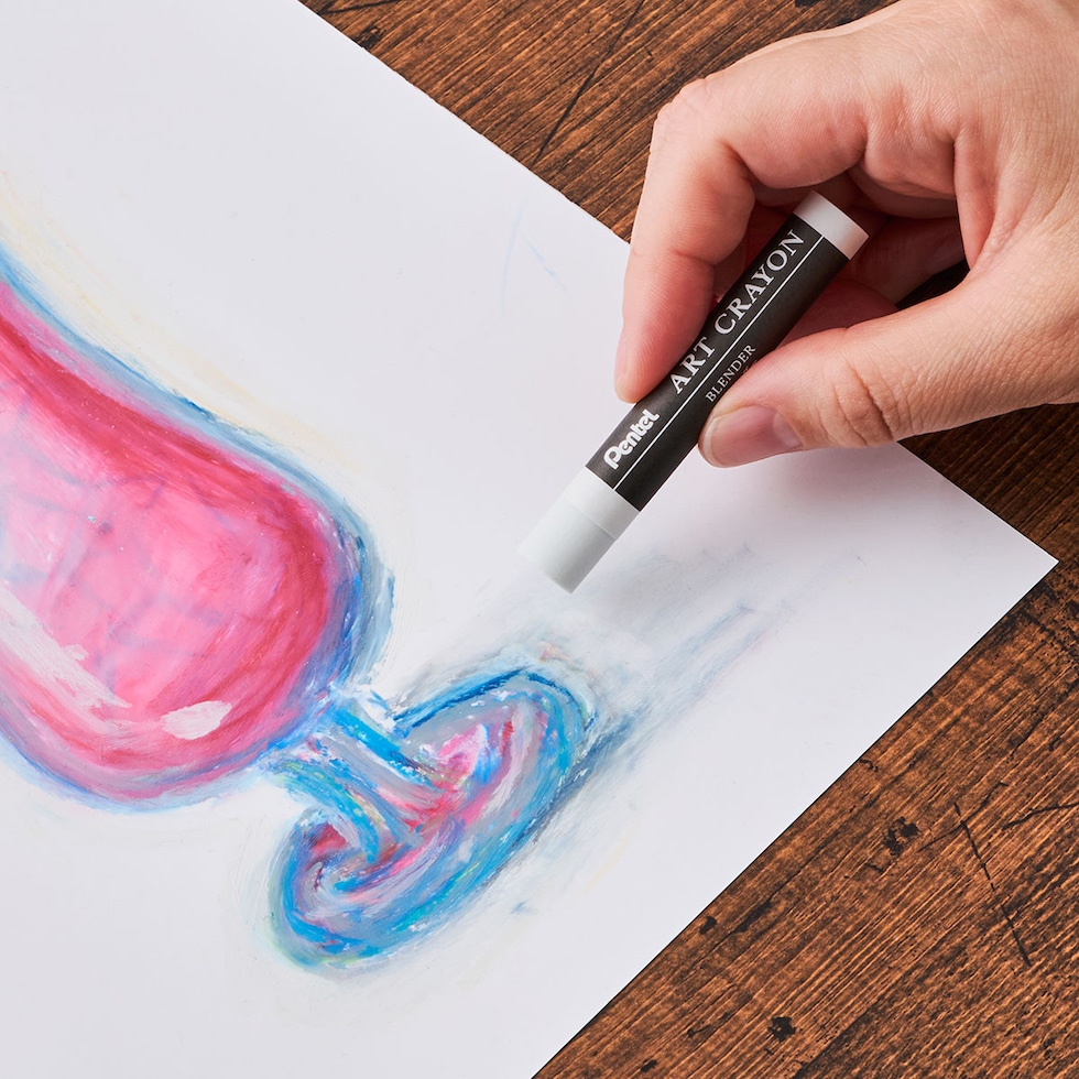 ぺんてる クレヨン ART CRAYON アートクレヨン 25色セット (PTAC-26) ホワイト2本 26本入 柴崎先生監修 おじいちゃん先生 しばさきせんせい ネコポス可