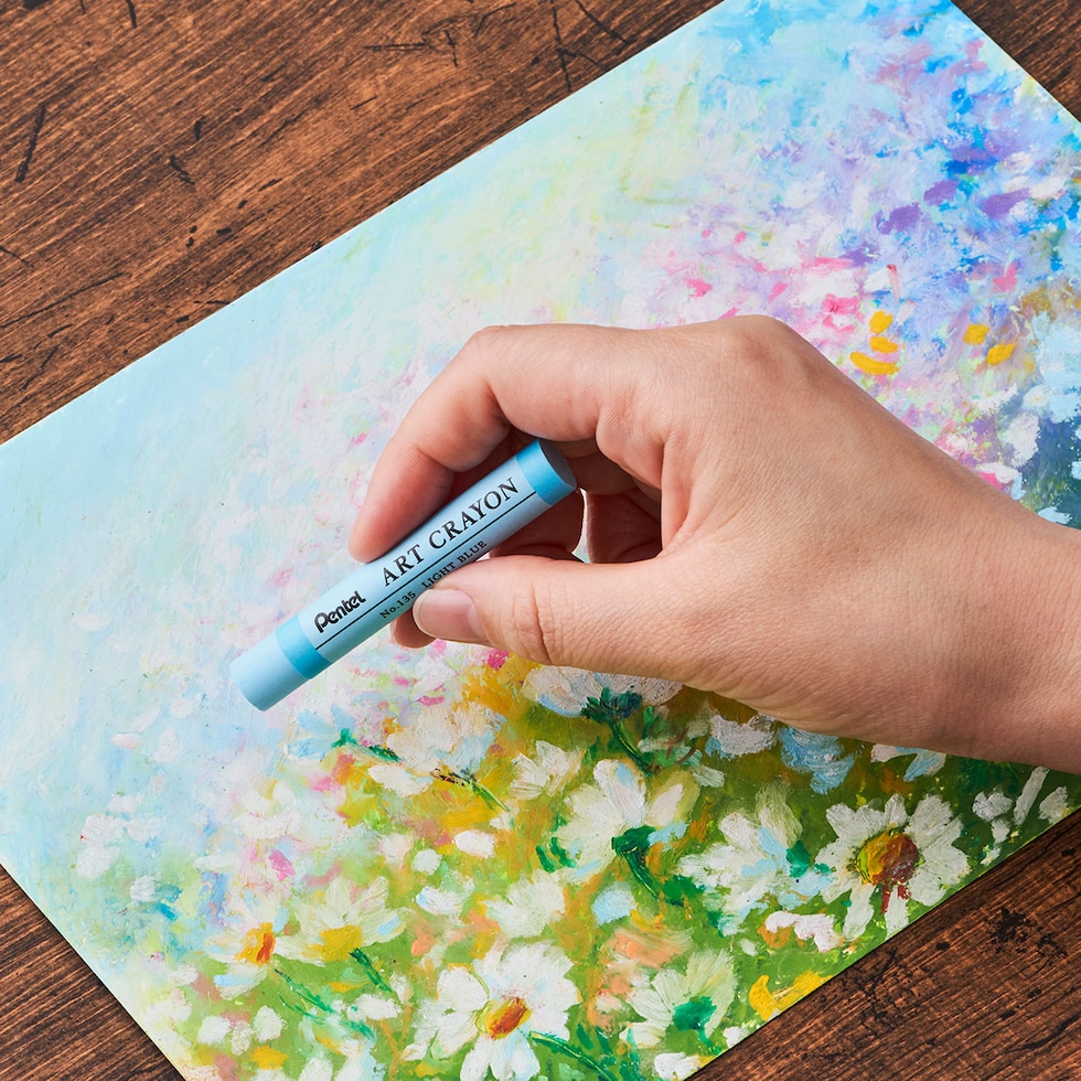 ぺんてる クレヨン ART CRAYON アートクレヨン 25色セット (PTAC-26) ホワイト2本 26本入 柴崎先生監修 おじいちゃん先生 しばさきせんせい ネコポス可