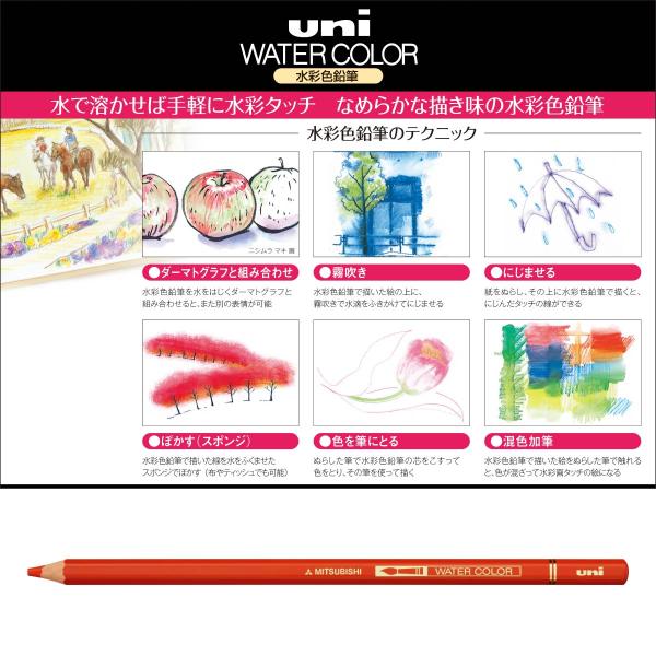 三菱鉛筆 ユニウォーターカラー12色セット(UWC12C)