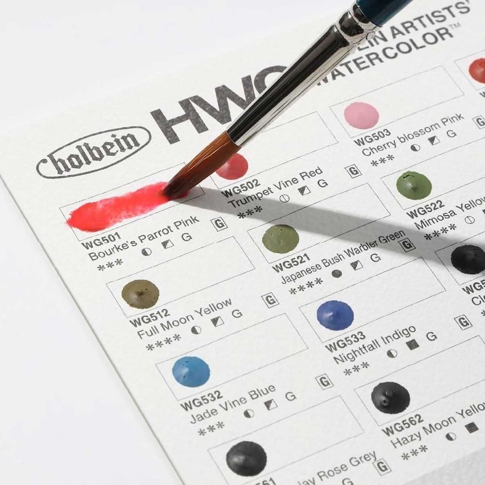 ホルベイン 透明水彩絵具 ドットカード DC2 グラニュレーティング 24色用 A5 (212031) HWC 色見本 ネコポス可