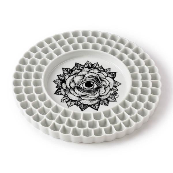 ヒグチユウコ×ホルベイン 2023コラボアイテム 絵具皿 108色仕切 眼花(メバナ)(474477)