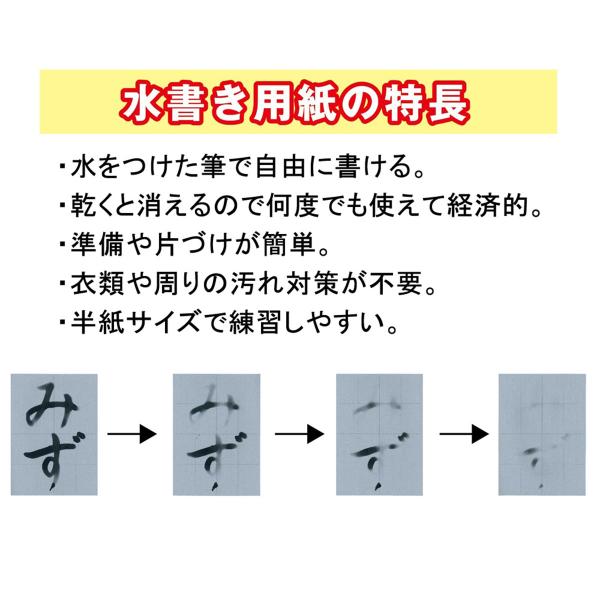 あかしや 水書き用紙 半紙判・罫線入り AO-62M