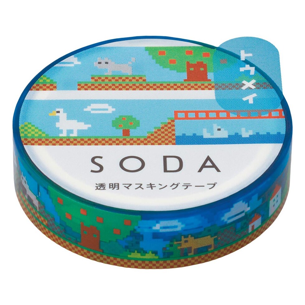 キングジム(Kingjim) SODA ドット (10mm) CMT10-010 ソーダ 貼ってはがせる 透明マスキングテープ 10mm×3m フィルム マステ ネコポス可