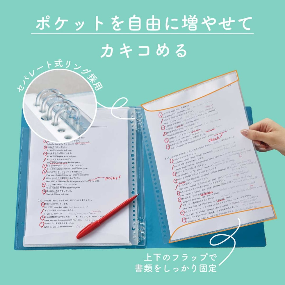 キングジム(Kingjim) カキコポケット 10枚パック (20ポケット) (8603P-10)