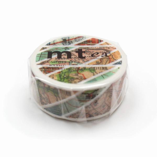 カモ井加工紙 新柄21AW mt ex 204 地図ストライプ (mtEX1P204)