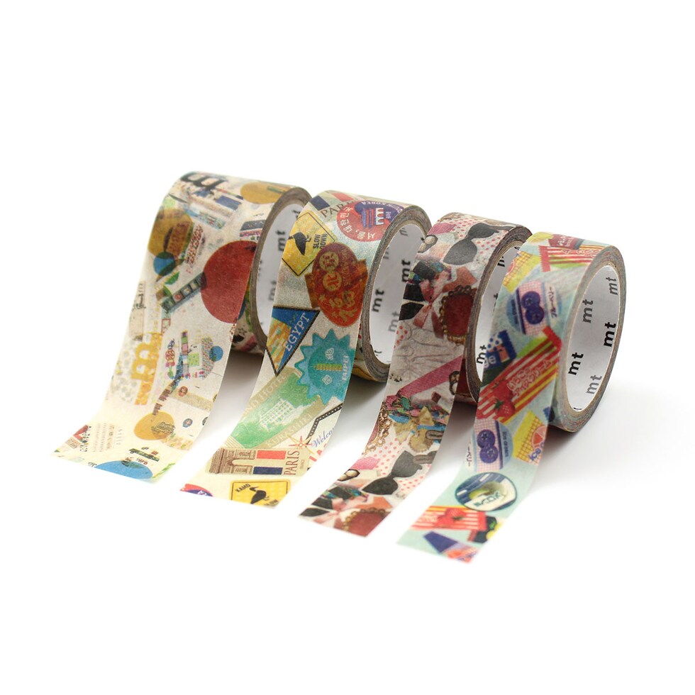 カモ井加工紙 マスキングテープ mt upcycle tape ファッションコラージュ 15mm×5m (MT01UP06) ネコポス可