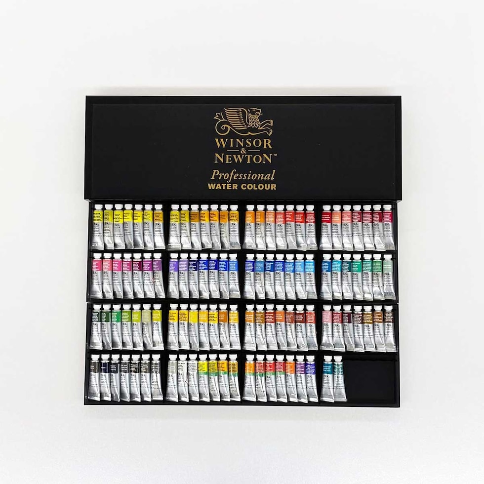 W&N プロフェッショナルウォーターカラー 5ml チューブ 107色 全色セット (18809899) 水彩 絵の具 えのぐ ウィンザー&ニュートン