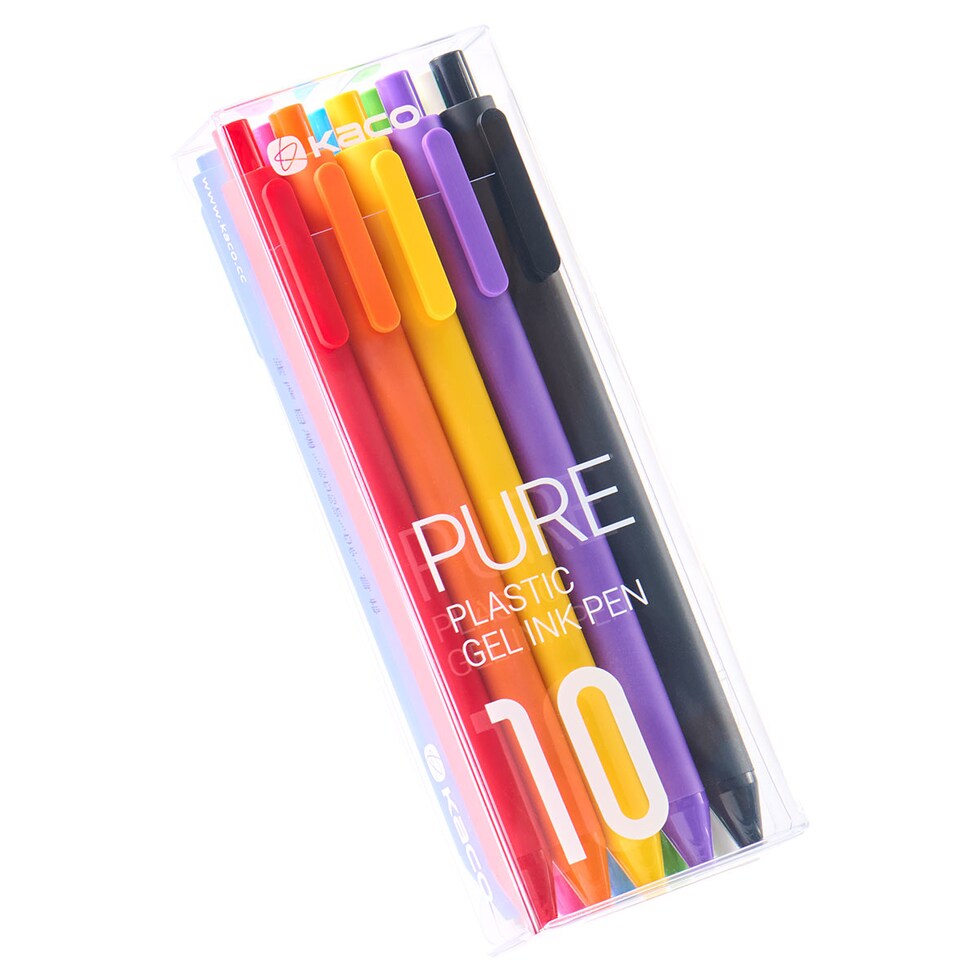 KACO PURE Softtouch Pure 0.5mm ゲルインク ボールペン 10本セット 中国グッドデザイン賞金賞
