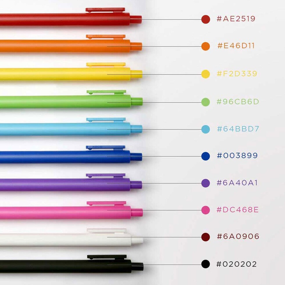 KACO PURE Softtouch Pure 0.5mm ゲルインク ボールペン 10本セット 中国グッドデザイン賞金賞