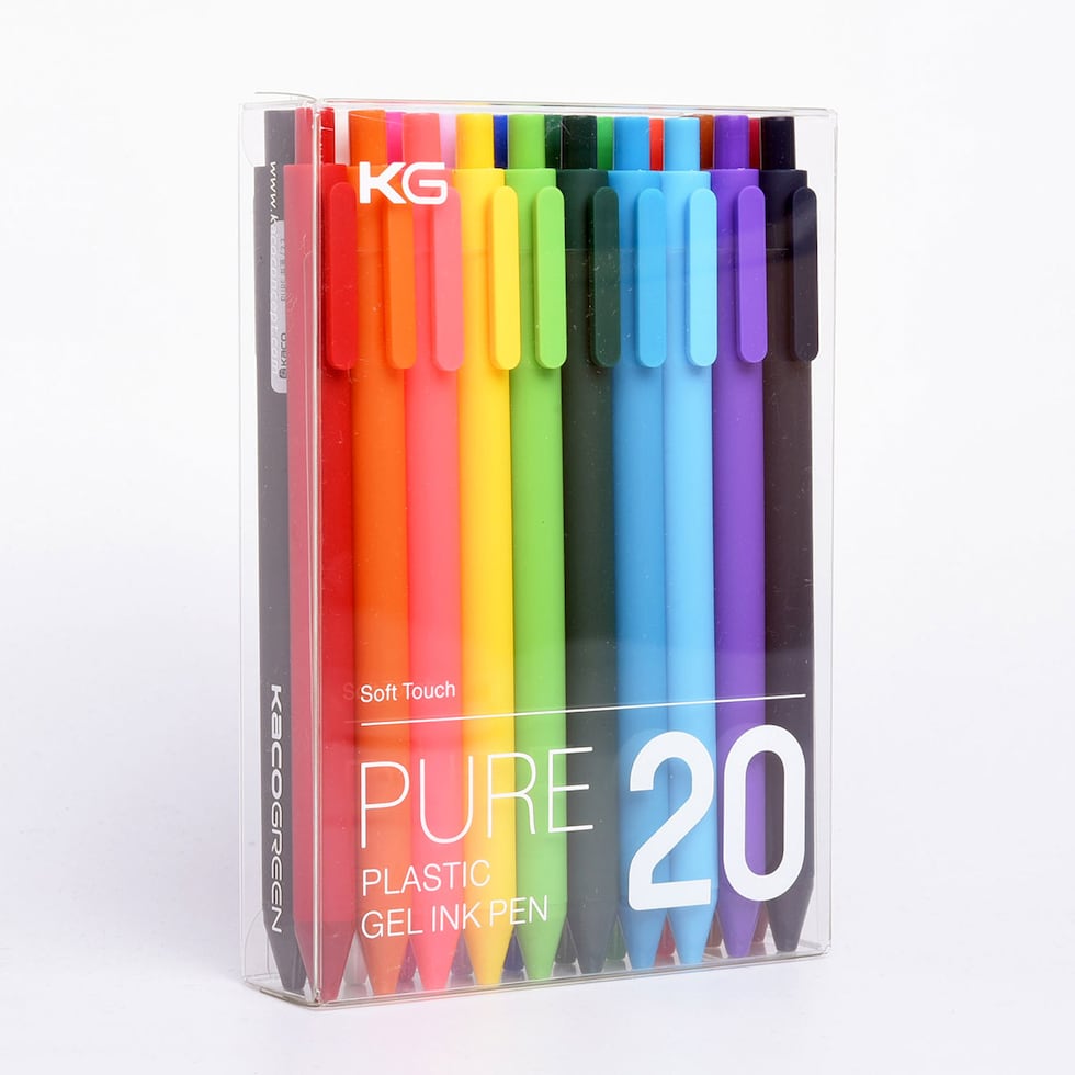 KACO PURE Softtouch Pure 0.5mm ゲルインク ボールペン 20本セット 中国グッドデザイン賞金賞