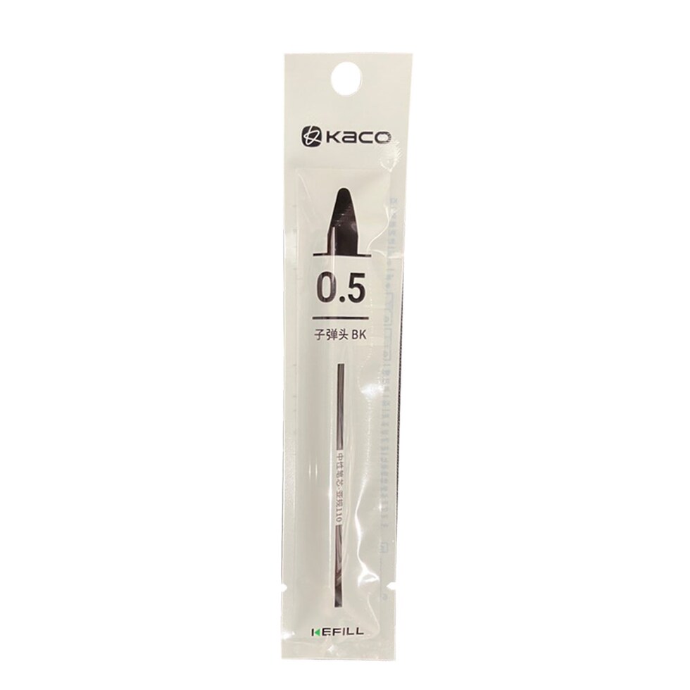 KACO アルファベット ゲルインクボールペン用リフィル 0.5mm 黒 ネコポス可