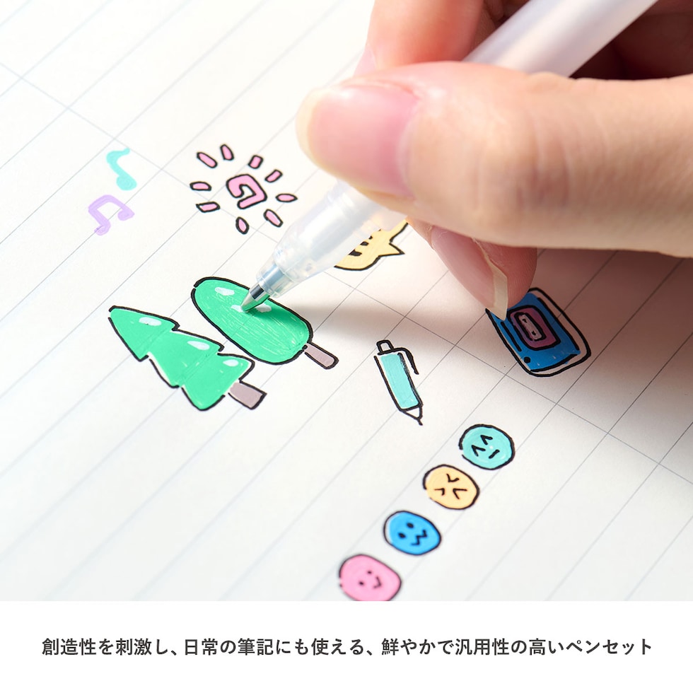 KACO BASE アクリル ゲルインクボールペン 12色セット カラーペンセット アクリル ジェルペン 顔料インク