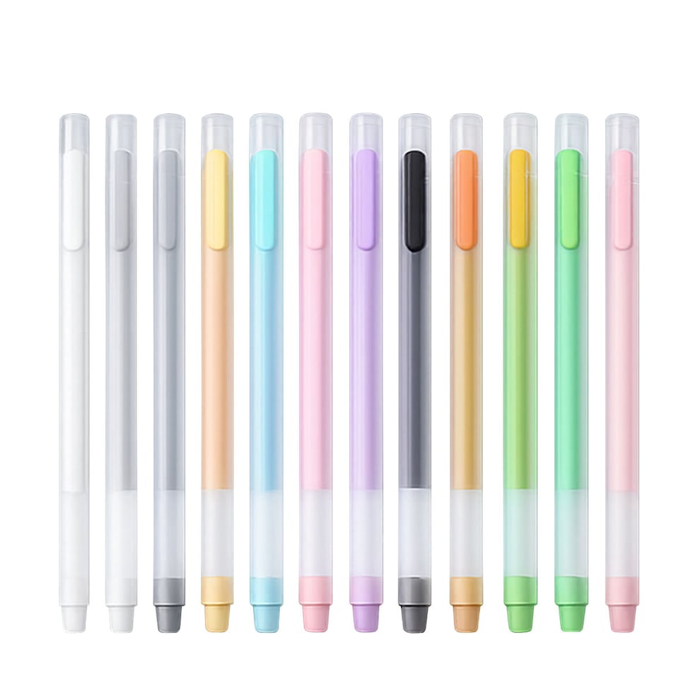 KACO BASE アクリル ゲルインクボールペン 12色セット カラーペンセット アクリル ジェルペン 顔料インク