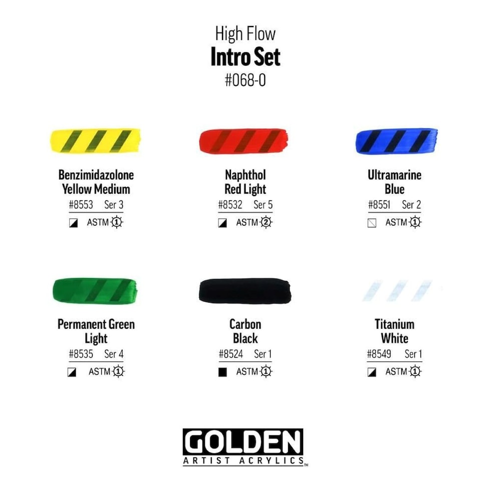 ゴールデン アクリックス ハイフロー 30ml 068 イントロ6色セット (13120068)