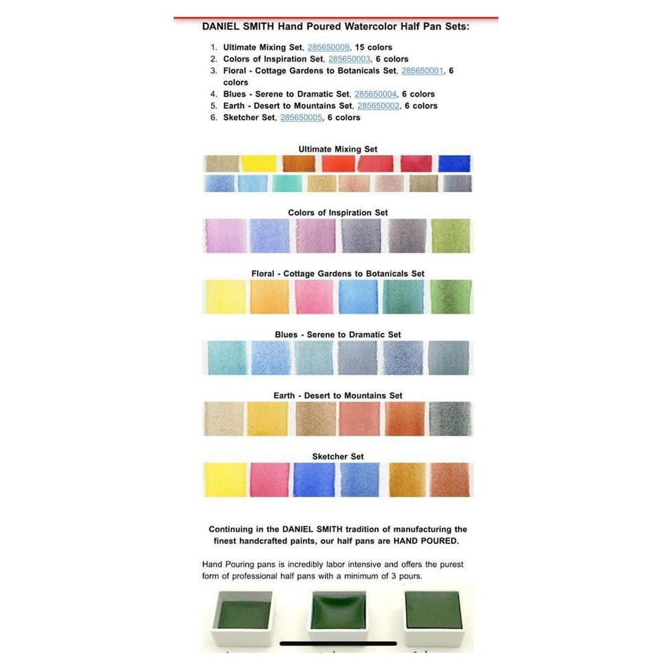 ダニエルスミス ウォーターカラー ハーフパン アース6色セット (285650002)