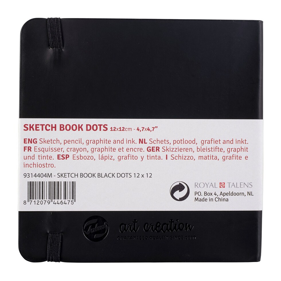 ターレンス アートクリエーション スケッチブック DOTS ブラック 12×12(T9314-404M/490999)